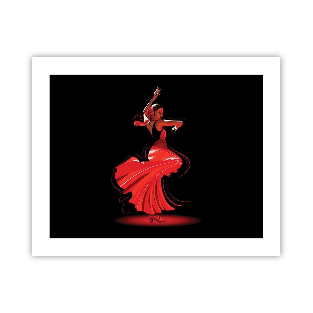 Affiche - Poster - L'esprit fougueux du flamenco - 50x40 cm