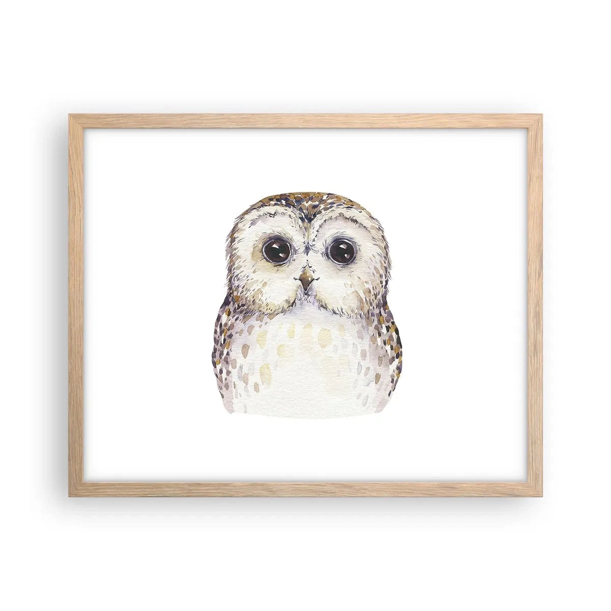 Affiche dans un chêne clair - Poster - Regarde-moi dans les yeux - 50x40 cm