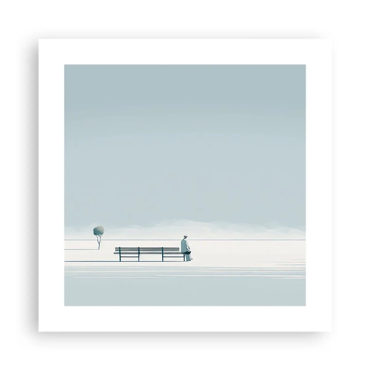 Affiche - Poster - Oui, j'attends. - 40x40 cm