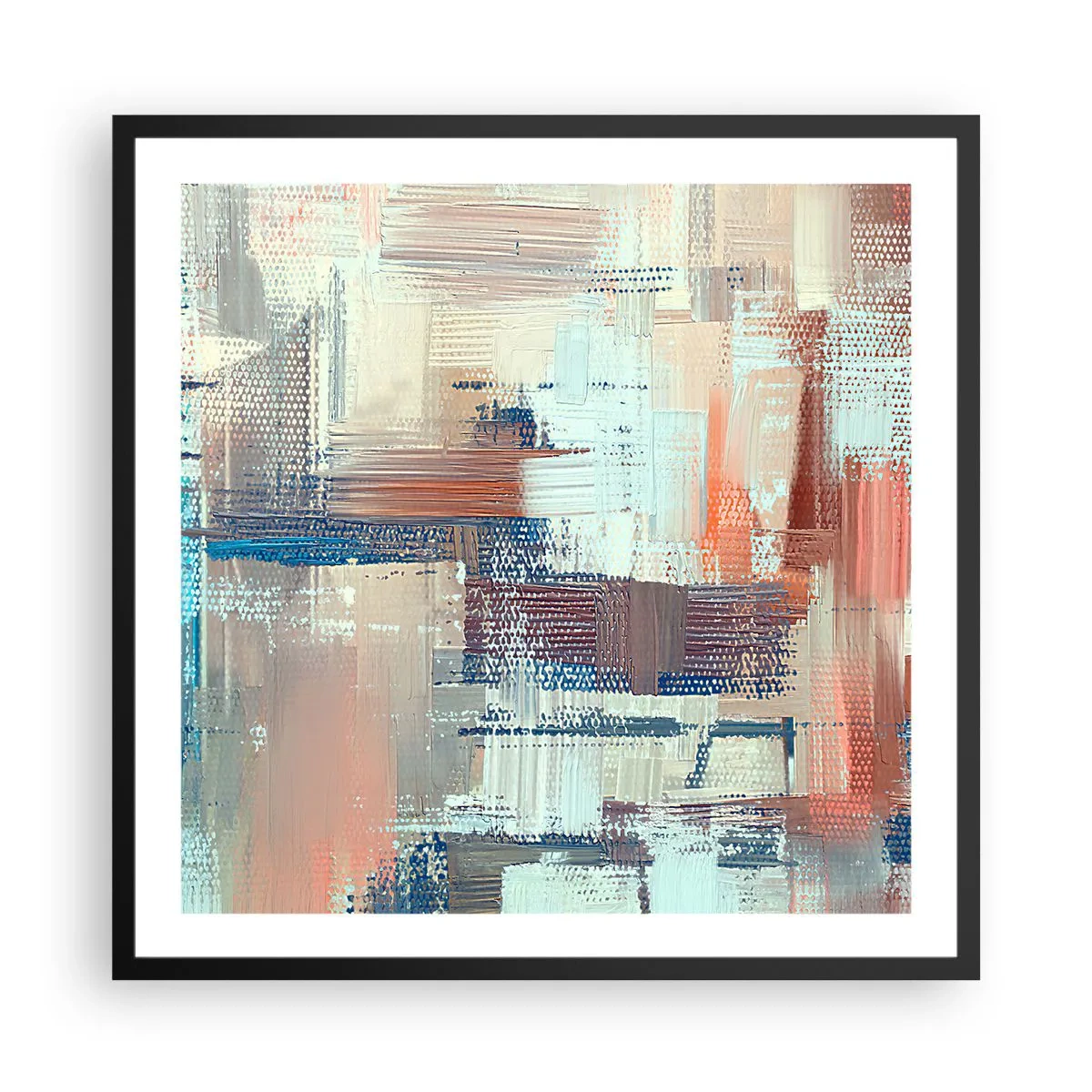 Affiche dans un cadre noir - Poster - Atteindre la lumière - 60x60 cm