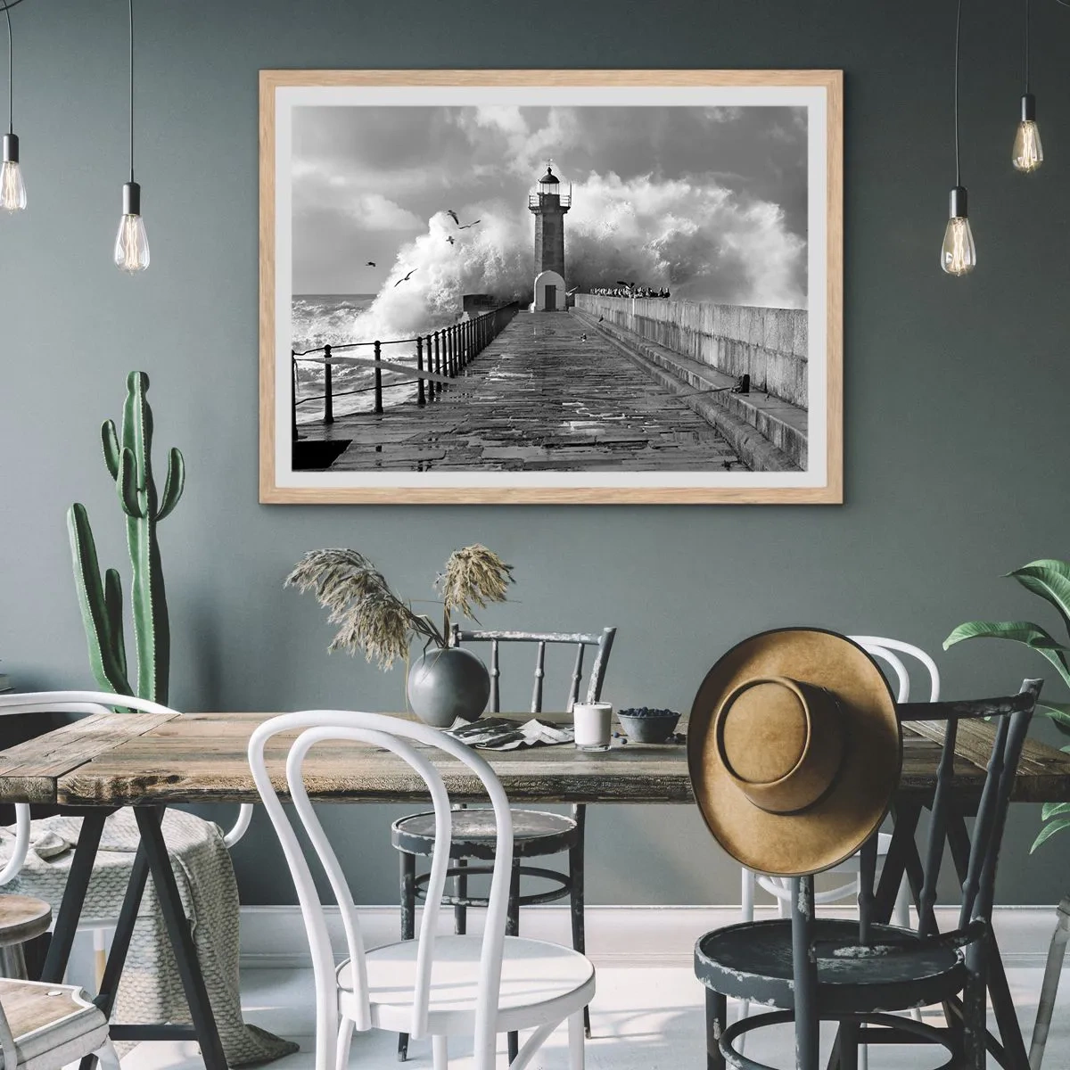 Affiche dans un chêne clair - Poster - Sans peur - 40x30 cm