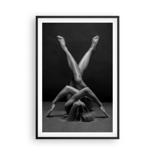 Affiche dans un cadre noir - Poster - Géométrie de la nudité - 61x91 cm