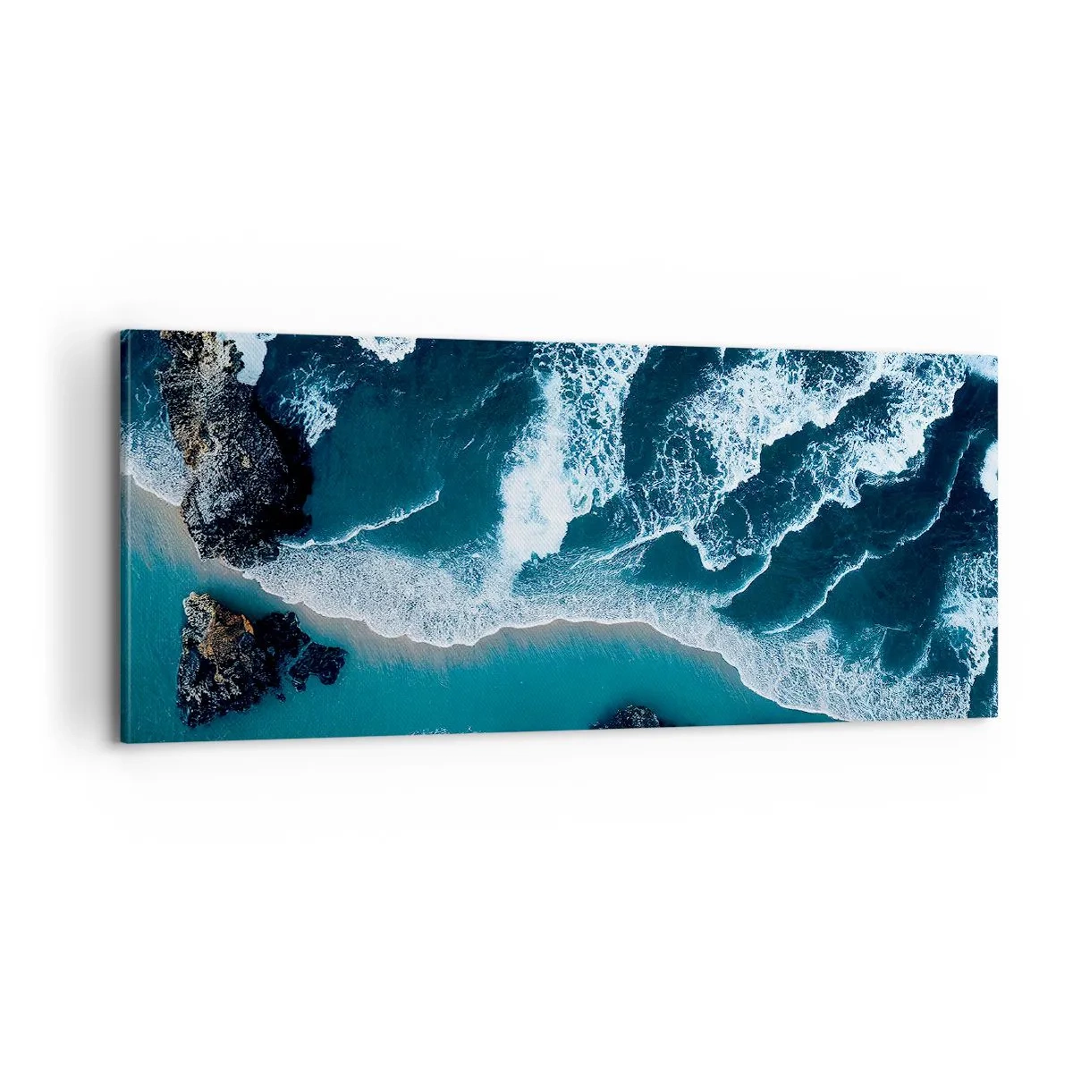 Impression sur toile - Image sur toile - Enveloppé par les vagues - 100x40 cm