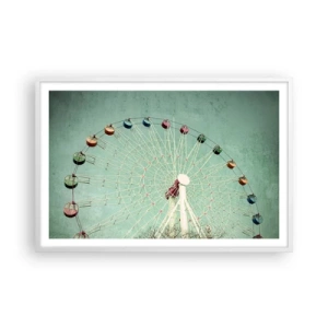 Affiche dans un cadre blanc - Poster - Nous vous invitons à vous amuser - 91x61 cm