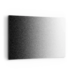 Impression sur toile - Image sur toile - Dégradé minimaliste noir et blanc en pointillé - 100x70cm - Du coté de la lumière - Décoration murale moderne pour le salon et la chambre ARTTOR