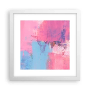 Affiche dans un cadre blanc - Poster - Du rose, du bleu et une pincée de lumière - 30x30 cm