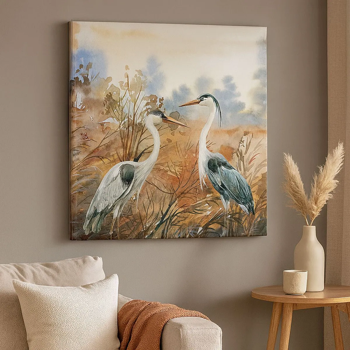 Impression sur toile - Image sur toile - Jusqu'où en automne ? - 30x30 cm