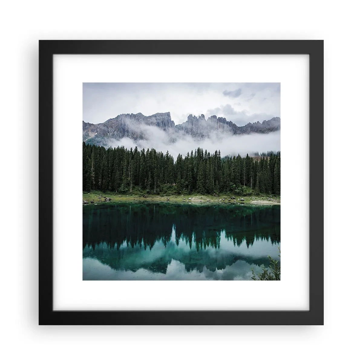 Affiche dans un cadre noir - Poster - Chut, chut, ne réveillons pas l'eau qui dort - 30x30 cm