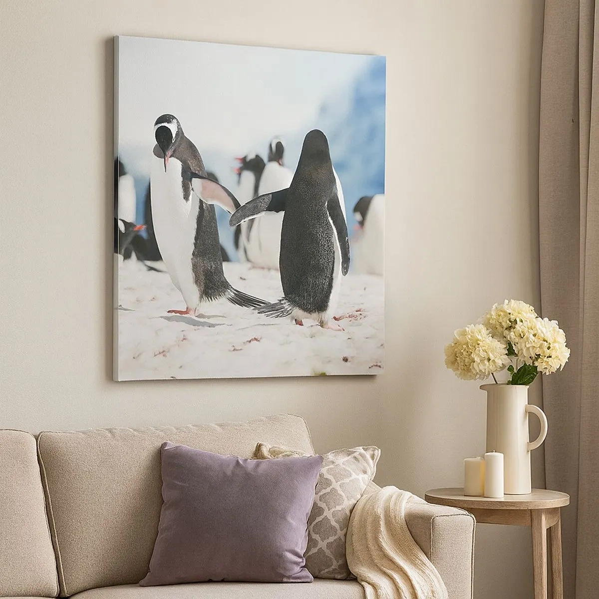 Impression sur toile - Image sur toile - Danser dans la neige - 30x30 cm