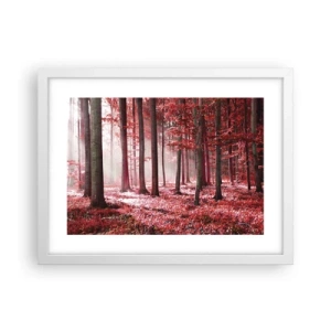 Affiche dans un cadre blanc - Poster - Le rouge est tout aussi beau - 40x30 cm