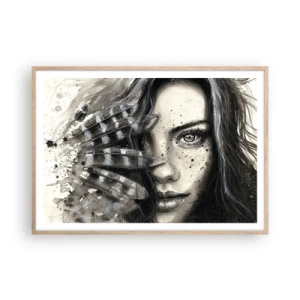 Affiche dans un chêne clair - Poster - Beauté sauvage - 100x70 cm