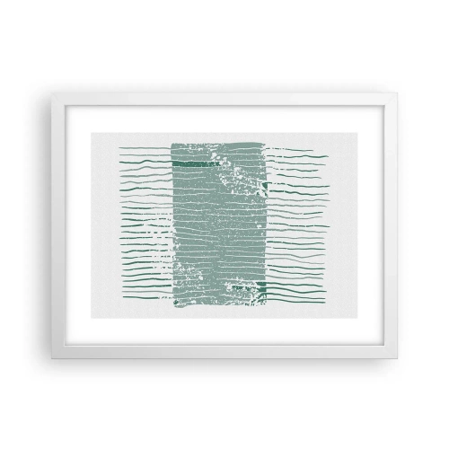 Affiche dans un cadre blanc - Poster - Abstraction de la mer - 40x30 cm