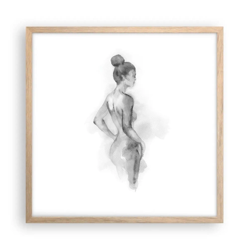 Affiche dans un chêne clair - Poster - Belle comme une peinture - 50x50 cm