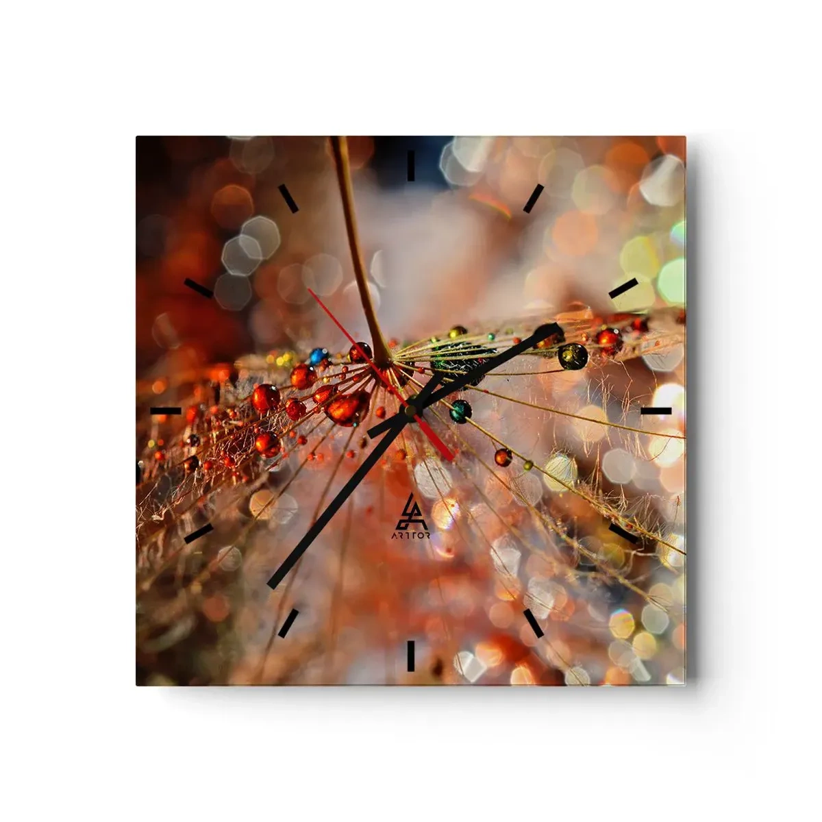 Horloge murale - Pendule murale - Enfilé sur un fil d'araignée - 40x40 cm