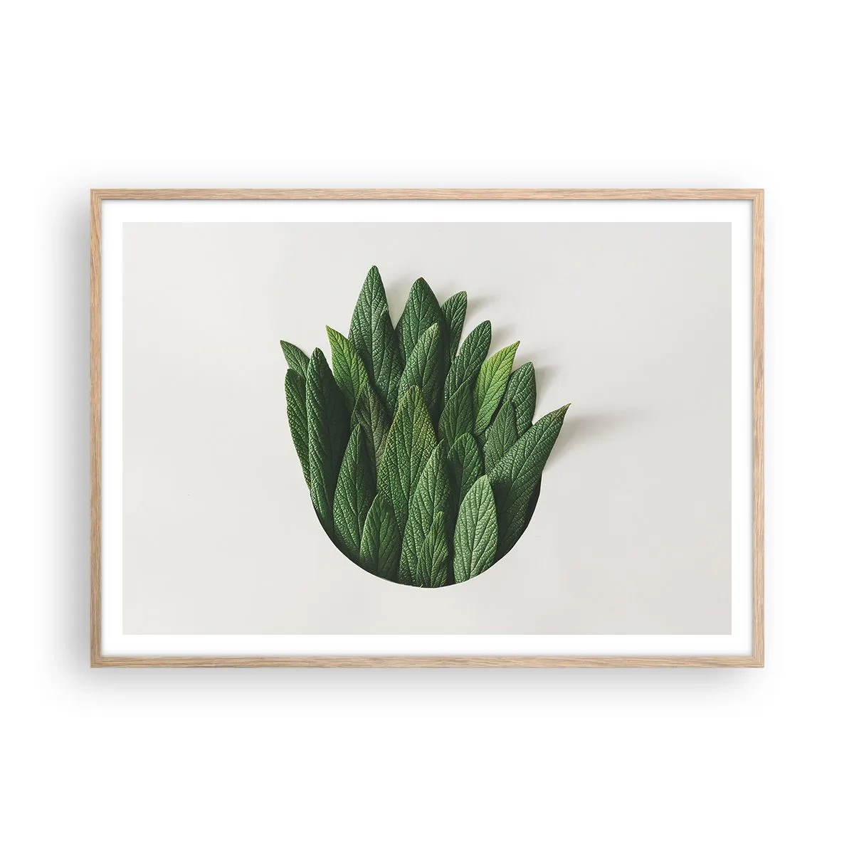 Affiche dans un chêne clair - Poster - Curiosité sans retenue - 100x70 cm