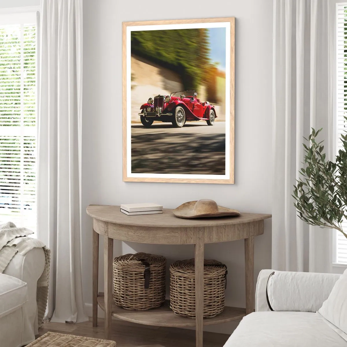 Affiche dans un chêne clair - Poster - Plus belle que Nike de Samothrace - 70x100 cm