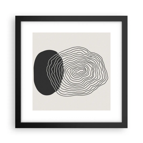 Affiche dans un cadre noir - Poster - Durabilité et oscillation - 30x30 cm