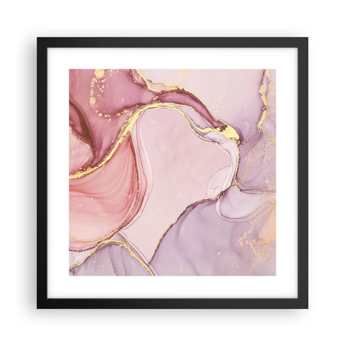 Affiche dans un cadre noir - Poster - Caresse de couleurs - 40x40 cm