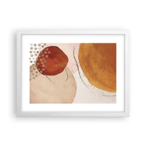 Affiche dans un cadre blanc - Poster - Rondeur et mouvement - 40x30 cm
