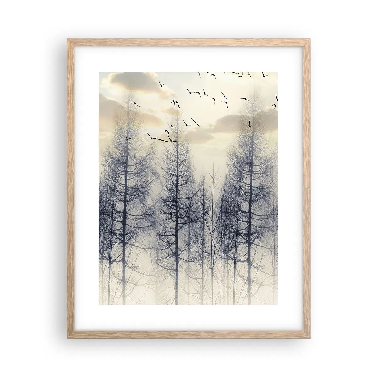 Affiche dans un chêne clair - Poster - L'âme de la forêt - 40x50 cm