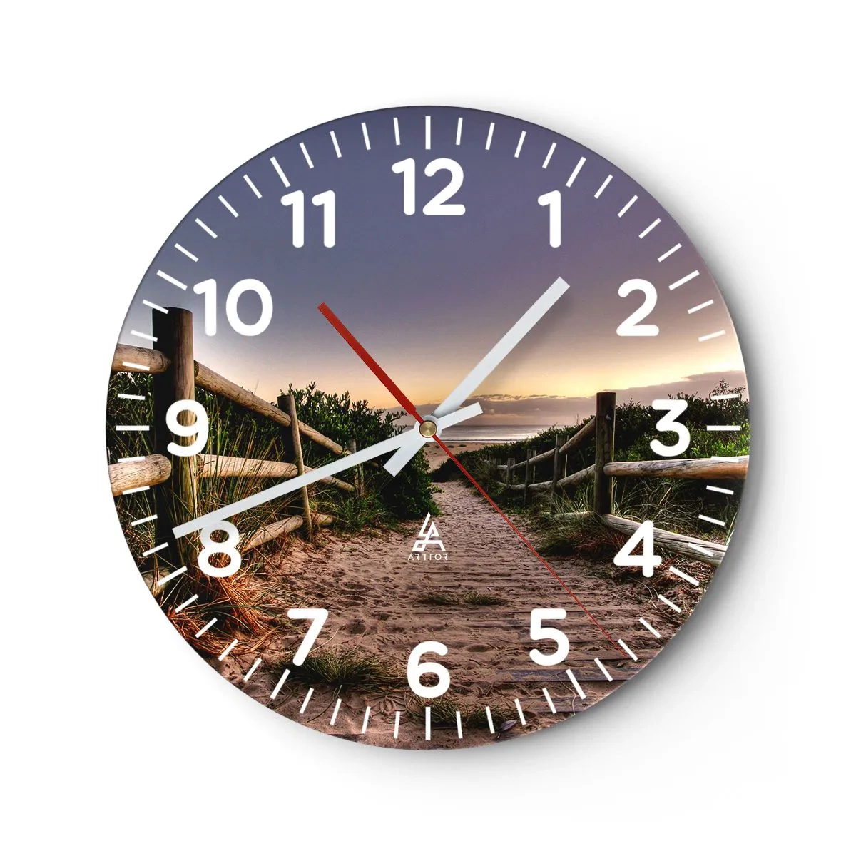 Horloge murale - Pendule murale - On voit déjà le but - 40x40 cm