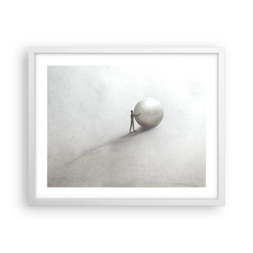 Affiche dans un cadre blanc - Poster - Jeu de la vie - 50x40 cm
