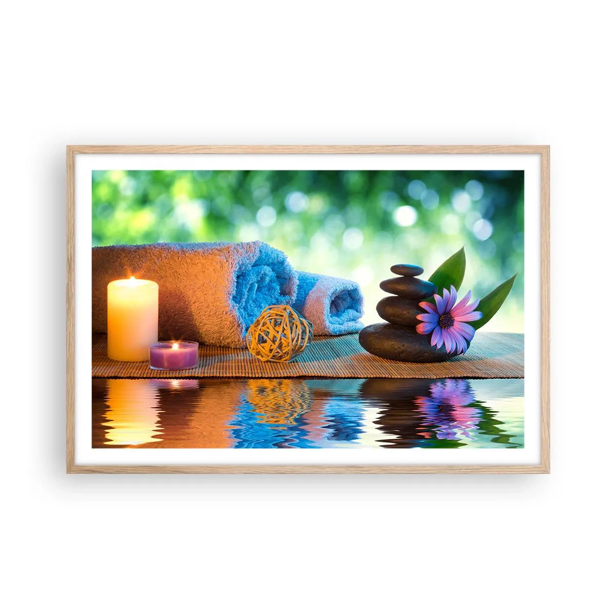 Affiche dans un chêne clair - Poster - Temps pour le corps - 91x61 cm