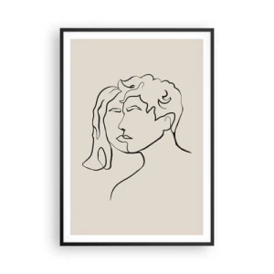 Affiche dans un cadre noir - Poster - Et l'unité est apparue - 70x100 cm