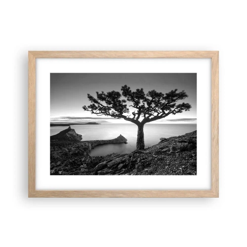 Affiche dans un chêne clair - Poster - Paix jusqu'à l'horizon - 40x30 cm