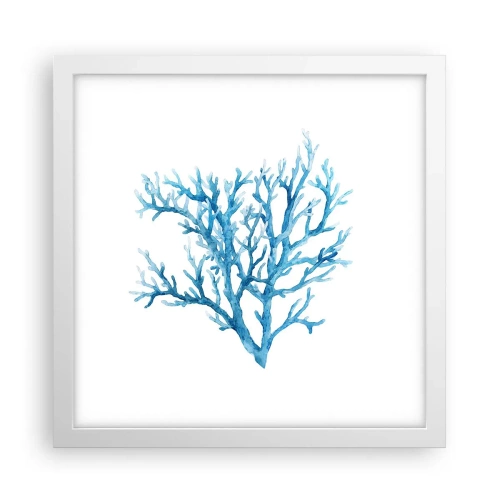 Affiche dans un cadre blanc - Poster - Filigrane nautique - 30x30 cm