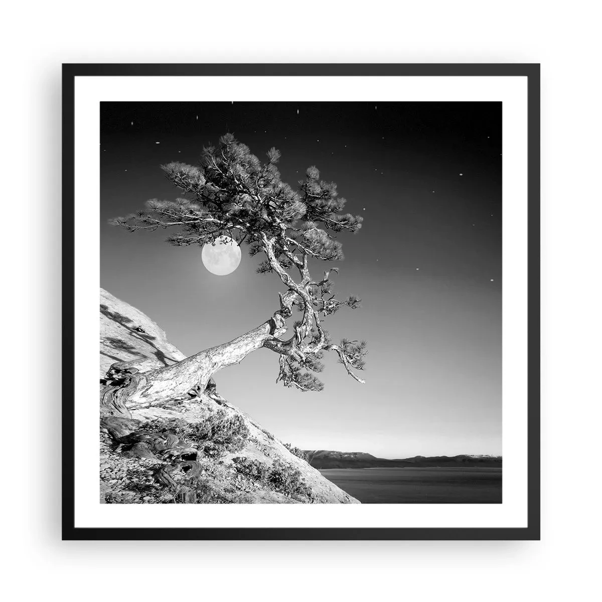 Affiche dans un cadre noir - Poster - Un combattant vainqueur - 60x60 cm