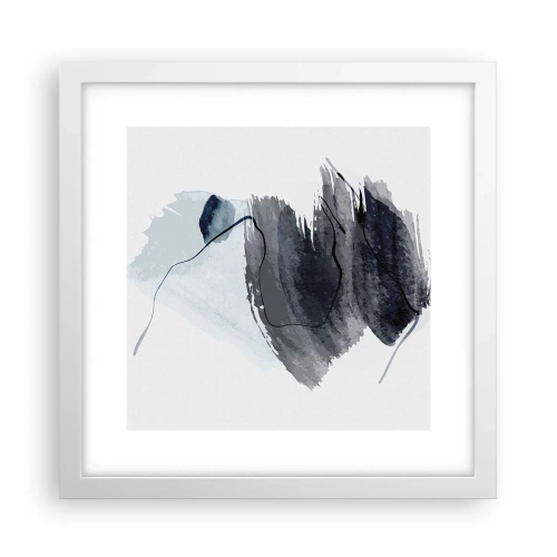 Affiche dans un cadre blanc - Poster - Intensité et mouvement - 30x30 cm