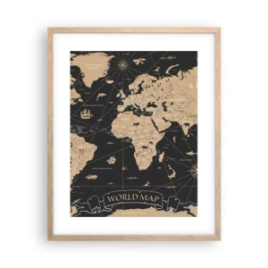 Affiche dans un chêne clair - Poster - Les limites de mon monde - 40x50 cm