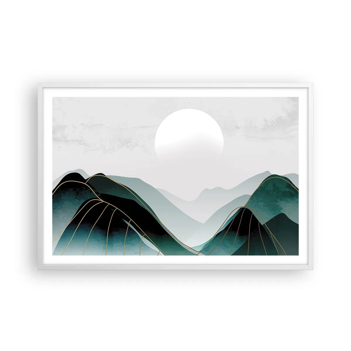 Affiche dans un cadre blanc - Poster - En pleine majesté - 91x61 cm