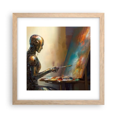 Affiche dans un chêne clair - Poster - L'art du futur - 30x30 cm