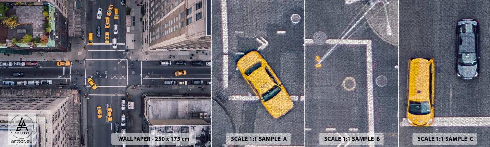 Échantillon de Papier Peint Premium Canvas - Un choix simple - New York, Ville, Architecture - 100x30 cm