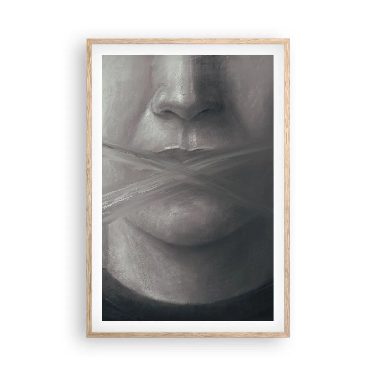 Affiche dans un chêne clair - Poster - Sans mot - 61x91 cm
