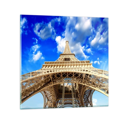 Impression sur verre - Image sur verre - Atteindre le ciel et les nuages - 50x50 cm