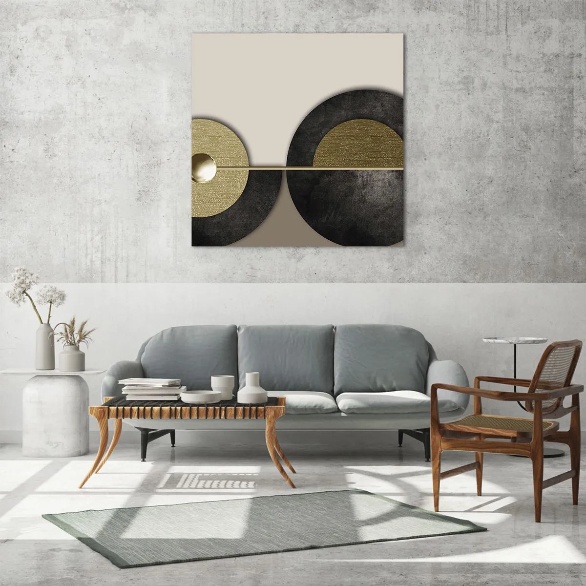 Impression sur verre - Image sur verre - Variations autour du cercle - 70x70 cm