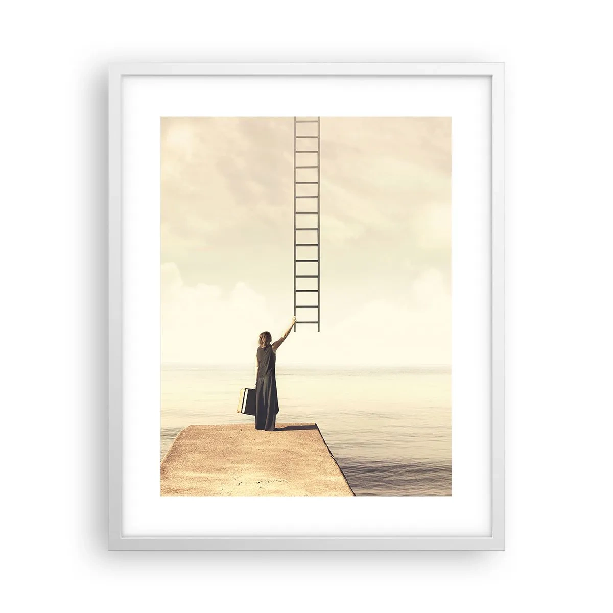 Affiche dans un cadre blanc - Poster - Voyage magique - 40x50 cm