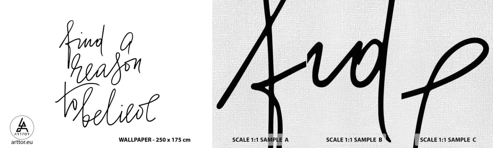 Échantillon de Papier Peint Premium Canvas - C'est possible - Typographie, Affirmation, Maxime - 100x30 cm