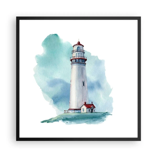 Affiche dans un cadre noir - Poster - La douce sœur du bleu - 60x60 cm