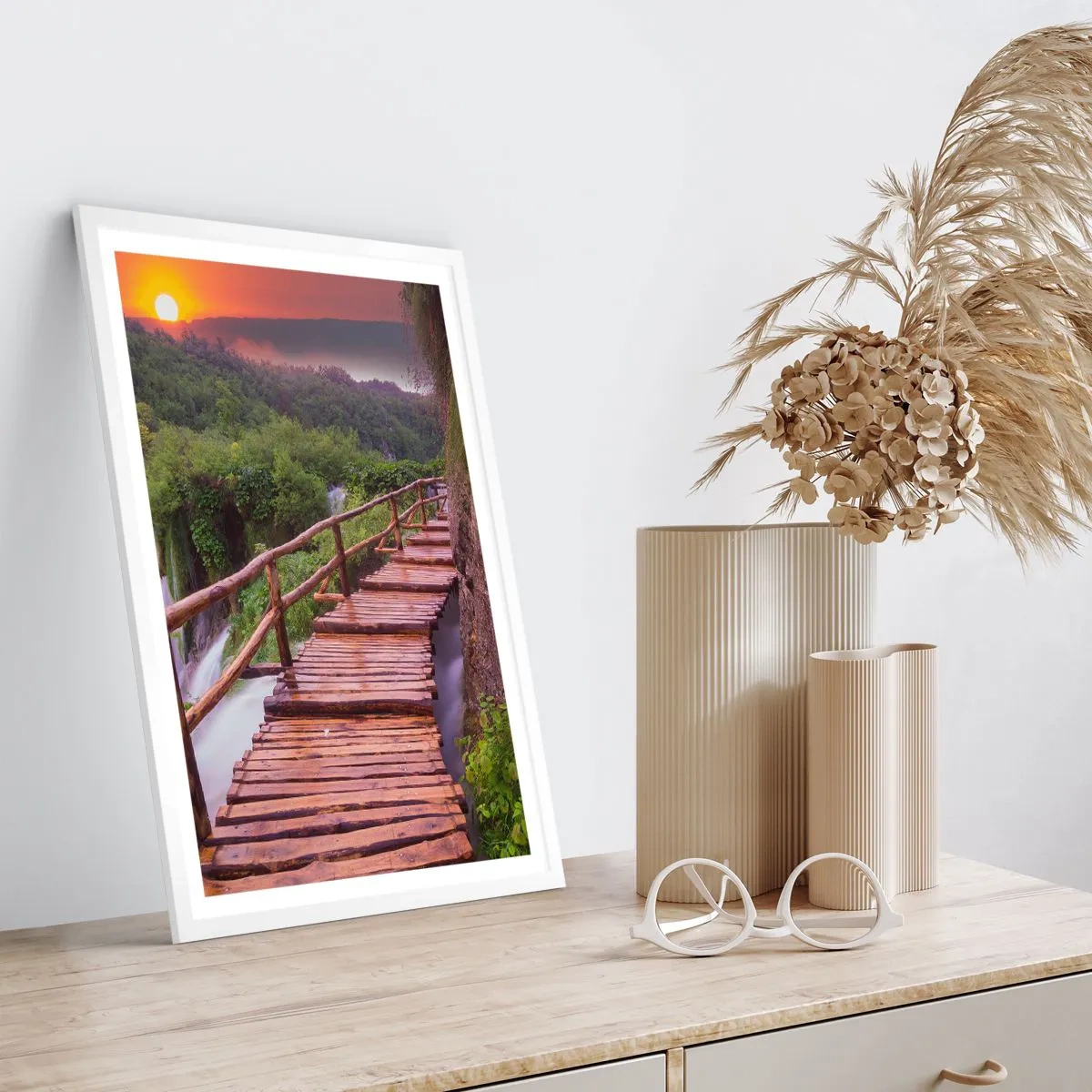 Affiche dans un cadre blanc - Poster - La beauté au-delà de la croyance - 30x40 cm