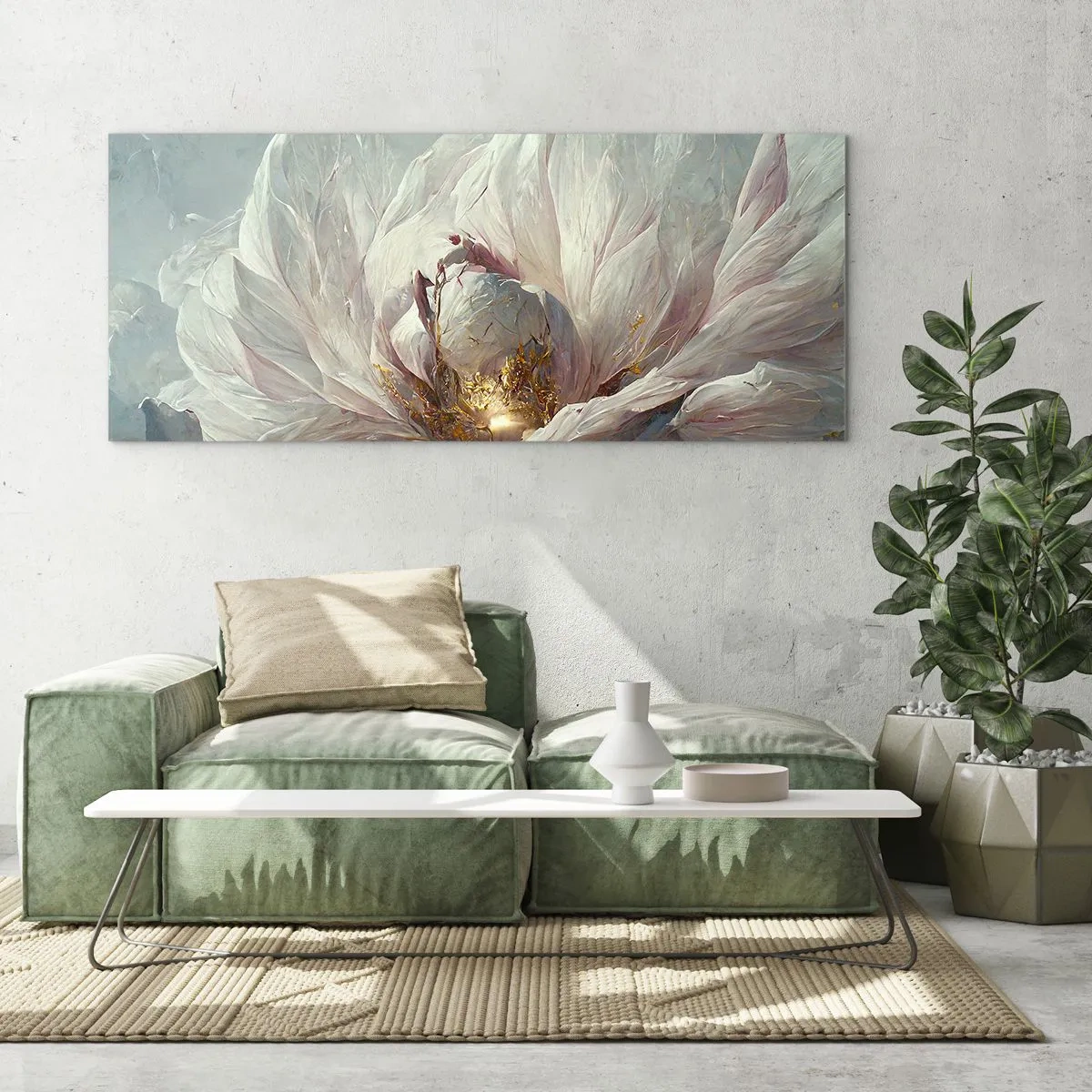 Impression sur verre - Image sur verre - Il fleurit une fois tous les cent ans - 100x40 cm