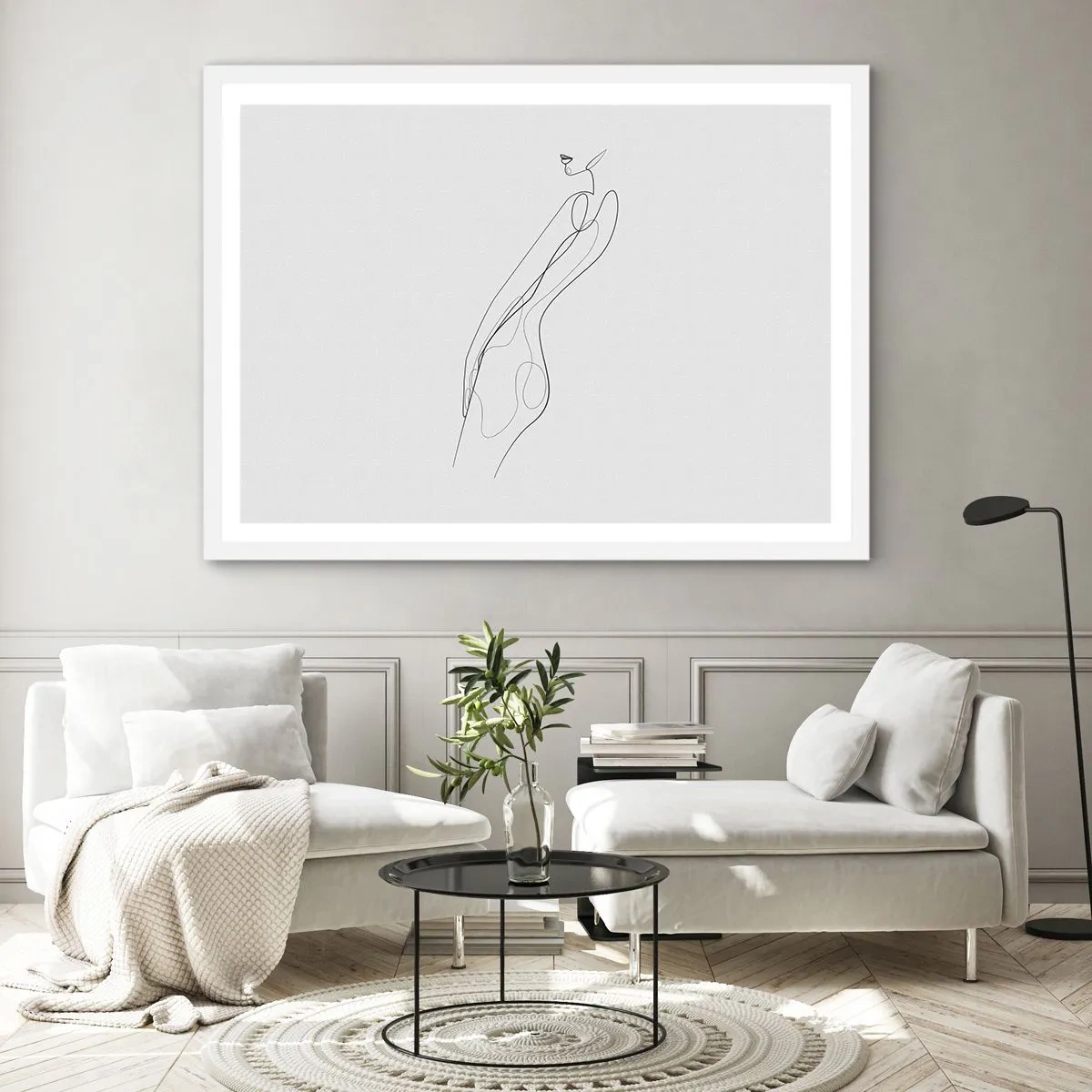 Affiche dans un cadre blanc - Poster - Juste une promesse - 70x50 cm