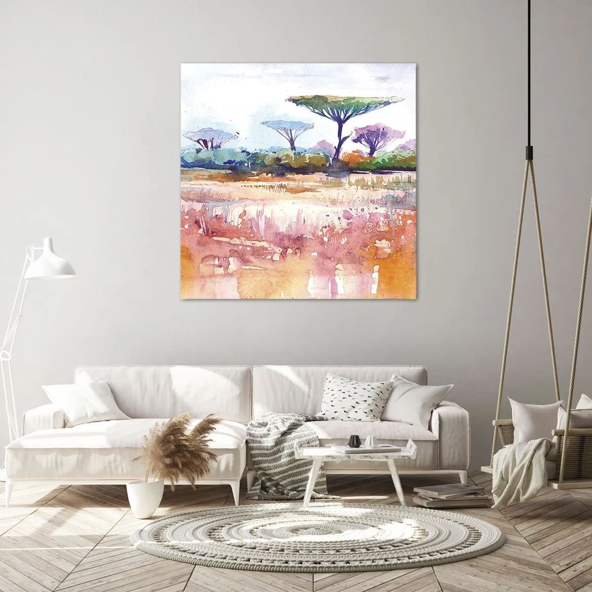 Impression sur toile - Image sur toile - Couleurs de savane - 70x70 cm