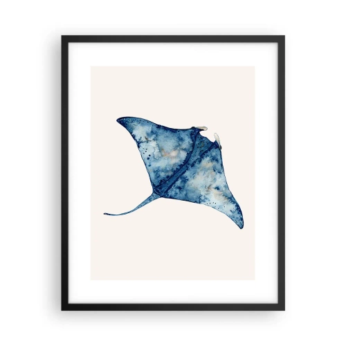 Affiche dans un cadre noir - Poster - La vie en bleu - 40x50 cm