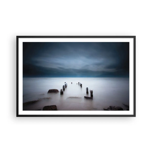Affiche dans un cadre noir - Poster - Lac pensif - 91x61 cm