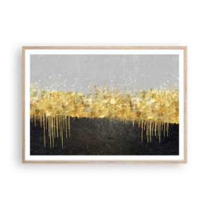 Affiche dans un chêne clair - Poster - Vers l'intérieur et vers le haut - 100x70 cm