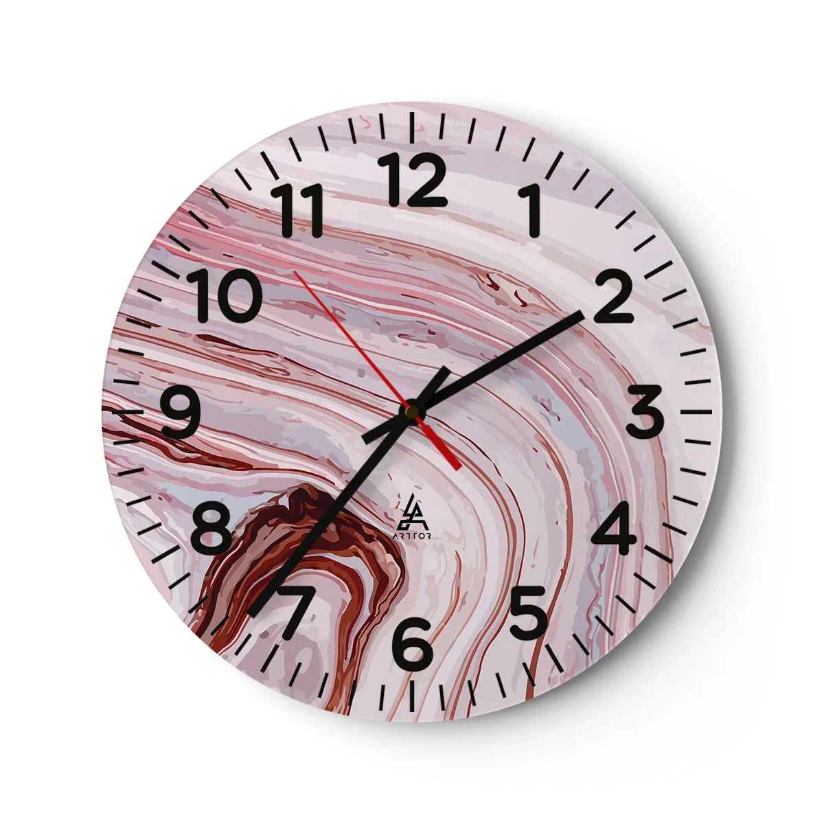 Horloge murale - Pendule murale - Tout droit, puis tout en bas - 40x40 cm